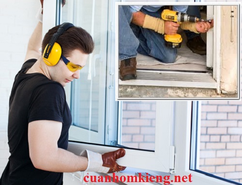 các bước lắp đặt cửa nhôm kính